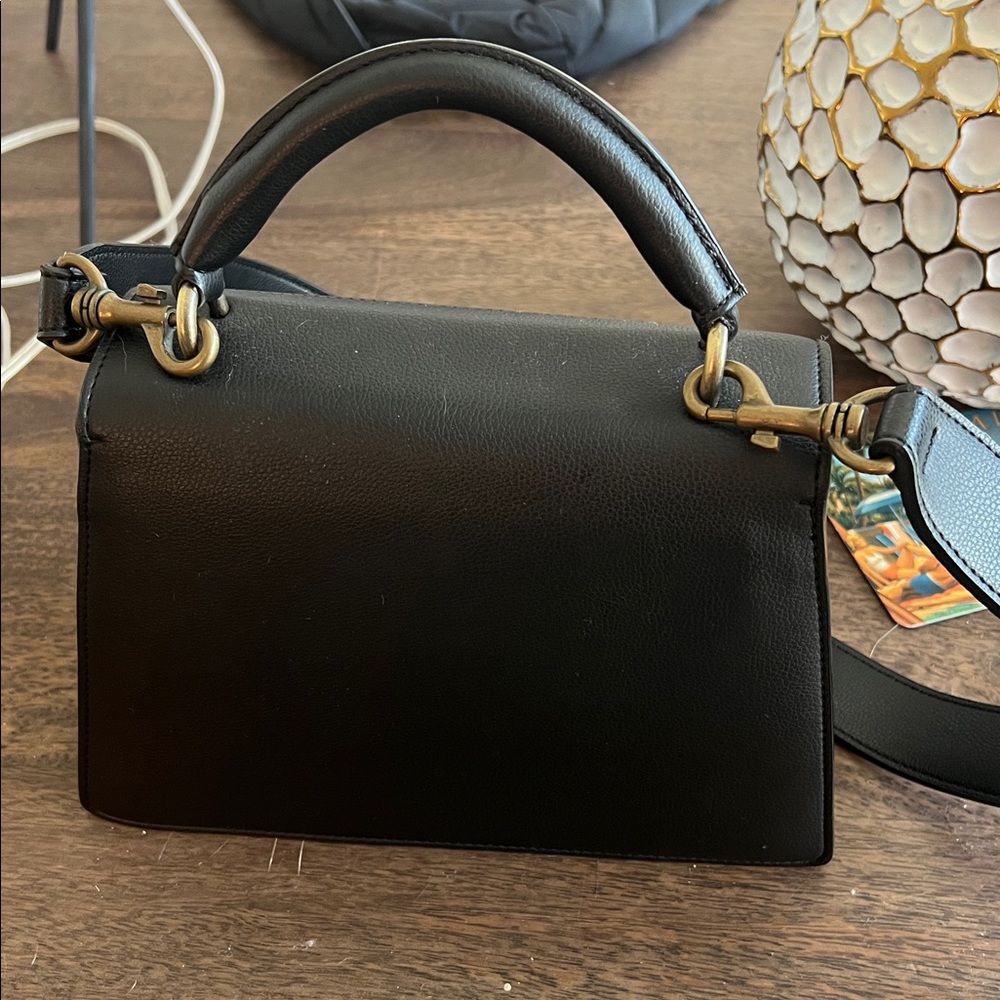 Angela Roi Hamilton satchel black vegan bag hand bag purse - Picture 5 of 5